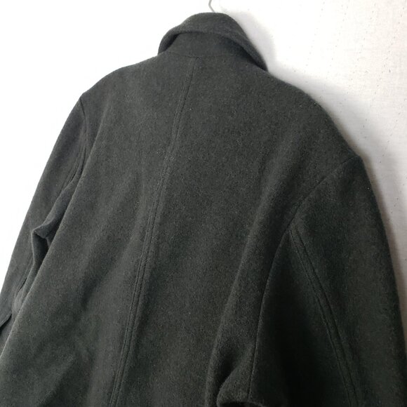 COS Boiled Wool Jacket Shacket Dark Gray/ Black Snap Buttons size S Minimalist - Picture 13 of 14